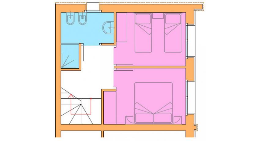 Residence VILLAGGIO AMARE: D8/N - Planimetrie Untergeschoss