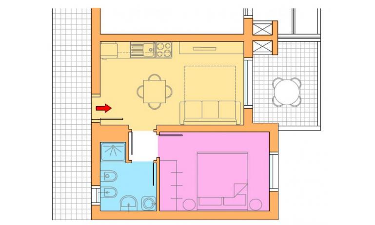 residence VILLAGGIO A MARE: B4/HR - planimetry